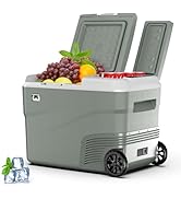 Alpicool Car Refrigerator 12V Fridge Freezer 38L, Portable Freezer Dual Zone Electric Cooler Box ...