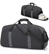 Tolaccea Sports Duffle Bag for Men Women, 47L Large Gym Backpack with Shoes Compartment and Wet P...