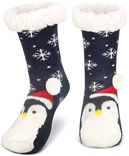 Tolumo Slipper Socks for Women Men Heat Holding Fluffy Sock Knitted Socks Fuzzy Bed Slippers One Size Non Slip
