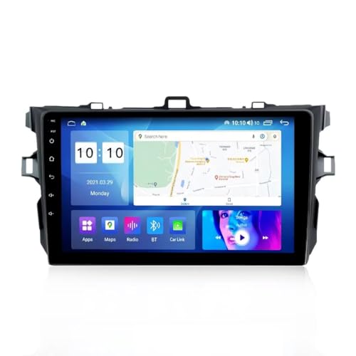 9-Inch Touch Screen Car Navigation for Toyota Corolla 2006-2013 Cars Support Wireless Car-Play and Android Auto (Except M90S)