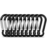 6PCS Carabiner Clips - 80mm/3.15inch Small Caribeana Key Clips Premium Aluminum Keychain Keyring ...