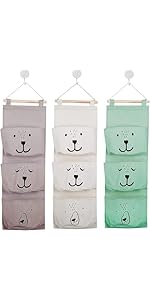 PacuM 3 Pcs Wall Hanging Storage Bags Hanging Organiser Pockets Waterproof Back of Door Hanging S...