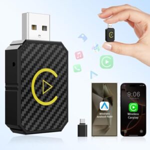 Quanlex Mini Wireless CarPlay and Wireless Android Auto Adapter 2024 for iPhone/Android