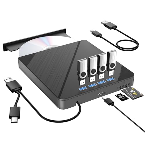 IQUQIXL 7 in1 External CD DVD Drive