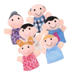 Moreeulsi Plush Cartoon Family Members Puppets For Kids