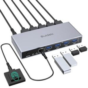 SUIDEK HDMI KVM Switch 1 Monitor 2 Computers
