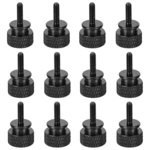 sourcing map 12pcs M3x10mm Knurled Thumb Screw Computer Case Threaded Hand Tighten Screws Aluminum Alloy for PC Case