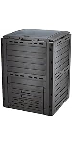 Modular 280L Garden Compost Bin – Weather-Resistant Outdoor Composting Box for Garden Waste, Fert...