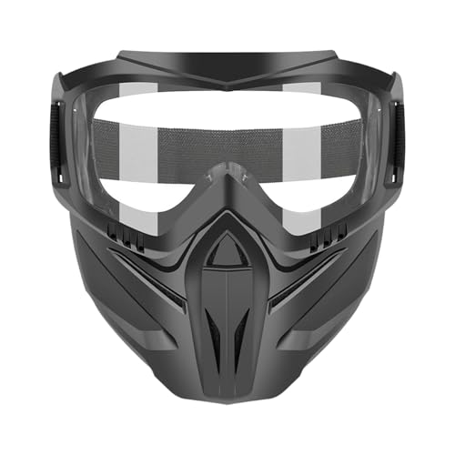 Teksome Goggles Face Cover - Cycling Goggles - Motorcycle Goggles with Face Cover Dirt Bikes ATV Eyewear Anti-UV Adjustable Protective Glasses for Riding Motorbike