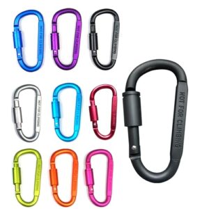 10 Pack Locking Carabiner Clips，Carabiner Clip Heavy Duty