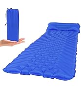 BoxedHome Ultralight sleeping mat for outdoor camping, blue air mattress, foldable sleeping mat w...