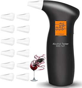 RUTIDA Breathalyzer & Alcohol Tester with 12 Mouthpieces