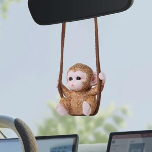 Seninda Cute Swinging Monkey Fun Interior Accessories Decoration for Your Car Mirror Hanging Orname