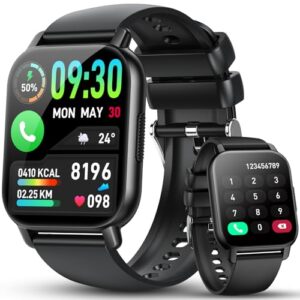 Smart Watch for Men Women Answer/Make Calls - 1.85" HD Full Touch Fitness Watch with Heart Rate Sleep Monitor - Step Counter - 112+ Sports Activity Trackers- IP68 Waterproof Smartwatch for Android iOS