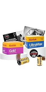 35mm Film Bundle with Kodak Gold 200 24 EXP, Kodak Ultramax 400 24 EXP and Clikoze Camera Film Ph...