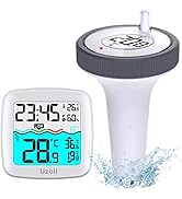 Uzoli Projection Alarm Clock Digital Alarm Clock with Projection Radio-Controlled Clock Indoor Outdoor Thermometer Hygromete...