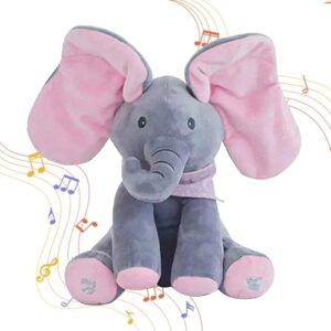 Alivio Peek A Boo Singing Elephant Plush Toy