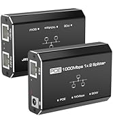 AUKOKIOULA Gigabit POE Injector, Ethernet Splitter 1 to 2, RJ45 splitter Supplies POE Powered by ...