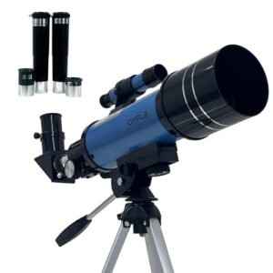Oypla Astronomical 400-70 Portable Refractor Telescope with Lightweight Tripod - 200x Magnificatio