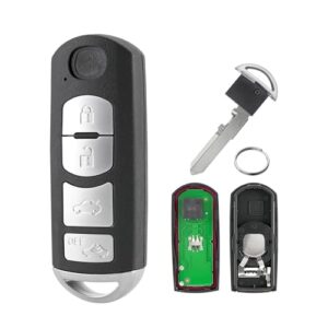 4 Buttons Car Key Fob Remote Fob For Mazda 6 3 MX-5 Sport Models Key 433MHZ 49chip SKE13E-01/ SKE13E-02 with Key Ring