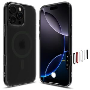 Spigen Ultra Hybrid T MagFit Case for iPhone 16 Pro Max [Camera Control Button Covered] [MagSafe Compatible] - Frost Black