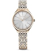 Swarovski Certa Watch, Swiss Made, Leather Strap, Beige, Rose Gold-Tone Finish