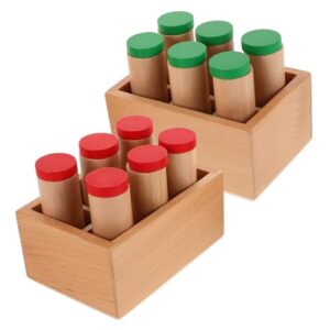 GARVALON 1 Set Sound Perception Teaching Kid Toys Toys Toys Montessori Smelling Toy Rainmaker Toy Olfactory Education Toys Montessori Materials Early Teaching Wood