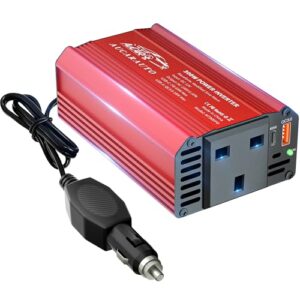 AUCARAUTO 300W Car Power Inverter 12V to 240V / 230V Converter