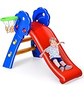 GYMAX Kids Climbing Set, 2 in 1 Wooden Play Tent with 7cm Thick Cotton Mat & Windows, Outdoor Ind...