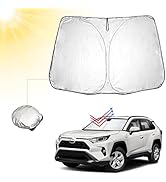 BIBIBO Car Windscreen Shade for Audi A3 8Y 2022 2023, Polyester Sun Protection, Foldable Windscre...