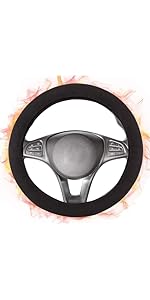 Big Ant Heated steering wheel cover,Warm and Soft Anti-Slip Fully. Universal size plush Steering ...