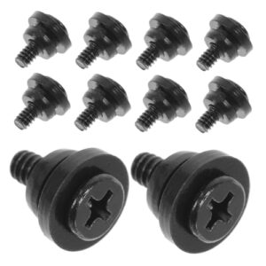 FELTECHELECTR 10pcs Pan Head Machine Screws Bolts with Spring and Plain Washers for SSD & Hard Disk Compatible with Motherboard Standoffs Ideal for Builds