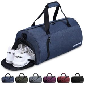 BECOJADDE Gym Bag for Women Men with Shoe Compartment & Wet Pocket