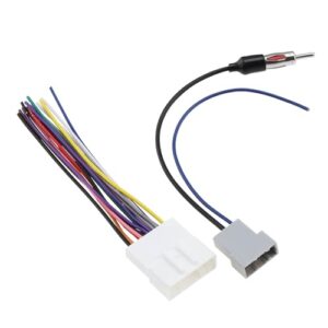 EMSea Car Radio Wiring Harness Connector with Antenna Adapter Plug Mount Compatible with Nissan Altima/Frontier/Titan Compatible with Subaru Compatible with Infiniti