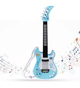 Kids Electric Guitar, Portable Electronic Guitar Musical Instrument Toy, Children Simulation Elec...