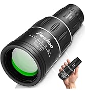 Pankoo 40X60 Monocular Telescope with Smartphone Holder & Tripod, 2024 Power Prism Compact Monocu...