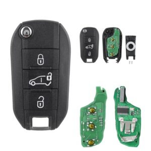 433MHZ 3 Buttons For Citroen Berlingo Key For Citroen Dispatch Key Fob Peugeot Partner Key Peugeot Expert Key Toyota Proace Key 4A / ID51 Chip HU83 Blade Hitag AES