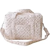 Gsenhui Weekend Bags for Women Cotton Quilted Overnight Bags Hospital Bag Maternity Essentials Sm...