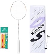 KUMPOO Professional Badminton Racket, Carbon Fiber Badminton Racket Set with Grip&Bag, Pro Badmin...