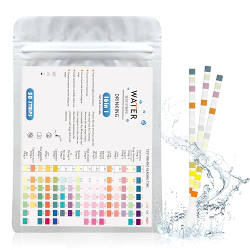 50-Pack Water Test Strips - Water Testing Kits for Drinking Water - Water Hardness Test Kit - pH