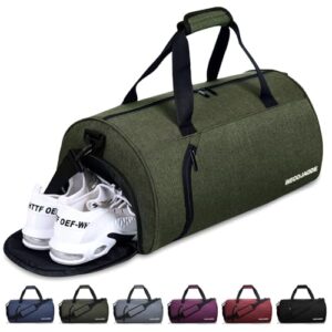 BECOJADDE Gym Bag for Women Men with Shoe Compartment & Wet Pocket