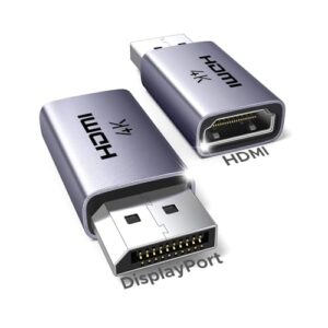 UGREEN 4K DisplayPort to HDMI Adapter 2Pack DP to HDMI Converters 4K@30Hz/2K@60Hz/1080P@120Hz Uni-Directional Aluminum Male to Female Compatible with Multi-Monitor