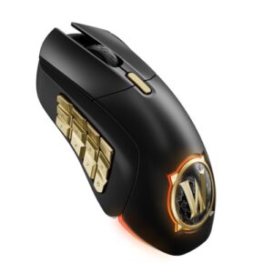 SteelSeries Aerox 9 Wireless - World of Warcraft Edition - Free In-Game Item - MMO Gaming Mouse - 18 Programmable Buttons - Lightweight - Bluetooth/2.4GHz - 18K DPI TrueMove Air Senso