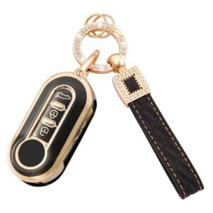 worahroe Car Key Fob Cover Fit for Fiat Brava 500/500C/500L Bravo Fiorino Stilo Lancia Punto Panda Qubo