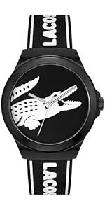 Lacoste Analogue Quartz Watch for Men with Black Silicone Bracelet - 2011185