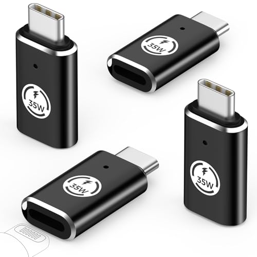 MoKo Lightning Female to USB C Male Adapter 4 Pack