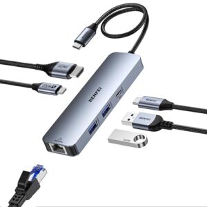 BENFEI 6-in-1 USB C Hub with HDMI(4K@60Hz)