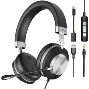 Wantek USB Headset with Microphone for PC Laptop