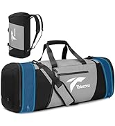 Tolaccea Large Sports Duffel Bag for Men Women,54L Gym Bag with Shoes Compartment and Wet Pocket,...