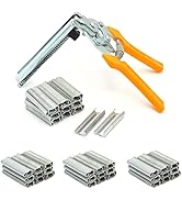 Type M Hog Nail Ring Pliers Kit with 2400pcs M Clips Hand Tools Clamp Wire Cage Fasten Plier for ...